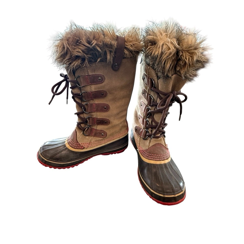 SOREL Joan Of Arctic Womens‎ Winter Snow Boots Waterproof Size 7 Faux Fur